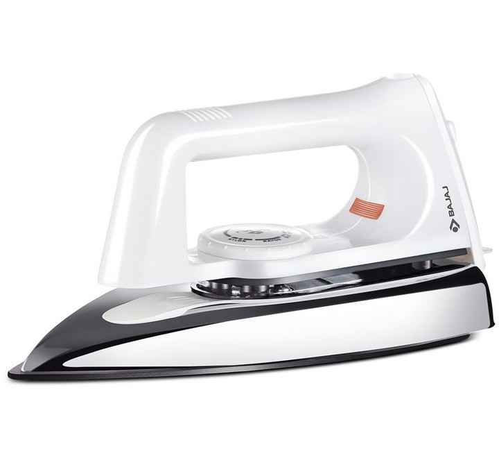 Bajaj Popular Plus 750W Dry Iron with Advance Soleplate and Anti-Bacterial German Coating Technology White 440212 POPULER PLUS